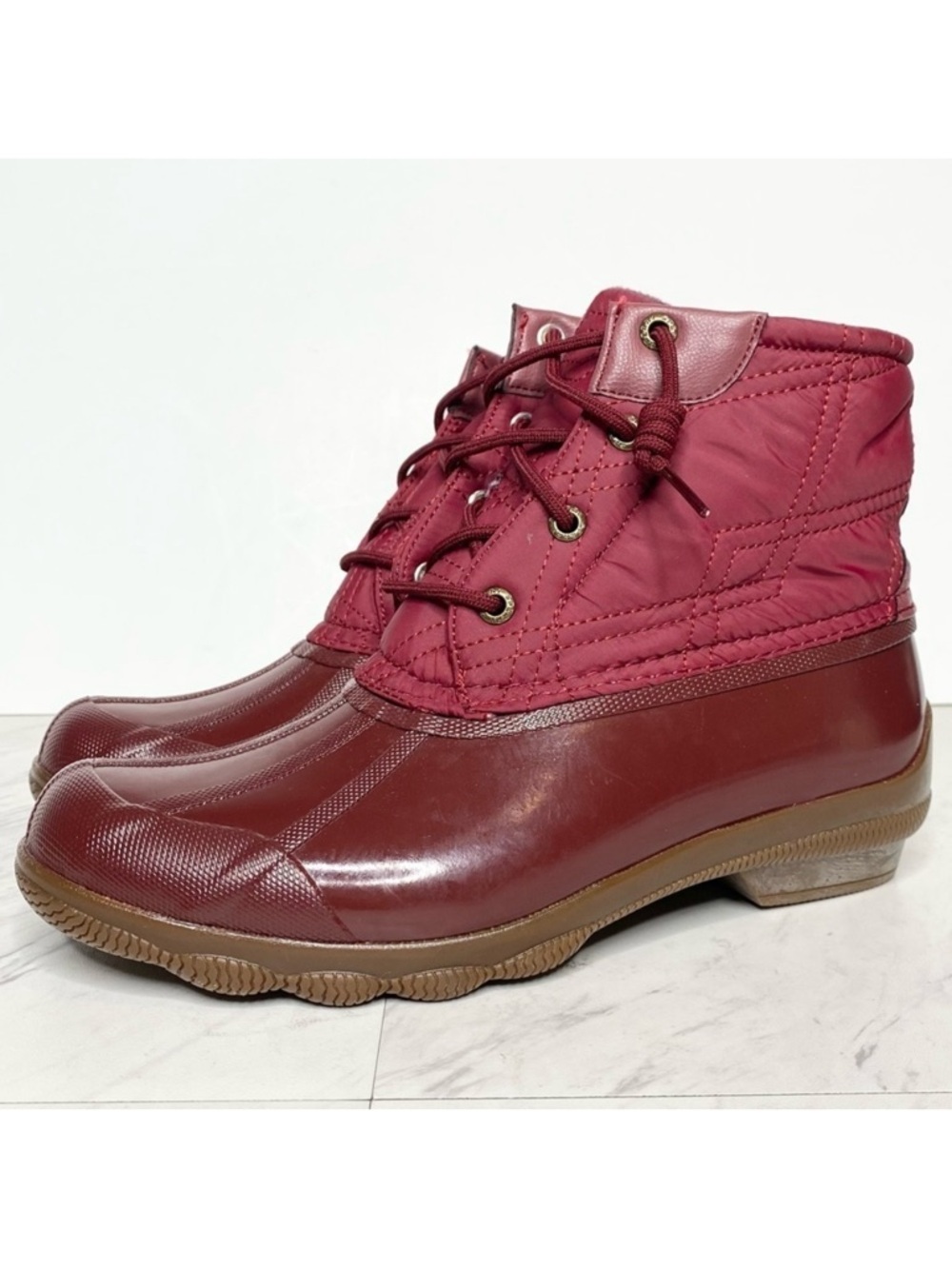 New! Sperry Syren Gulf Oxblood Duck Boot 7M
